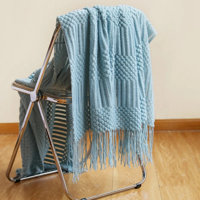 Acrylic Knit Throw Blanket