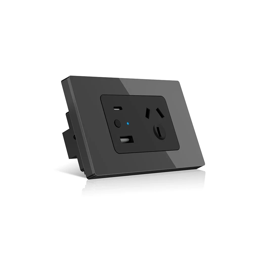 Tuya Wi-Fi Smart Touch Wall Socket with USB &amp; Type-C Charger
