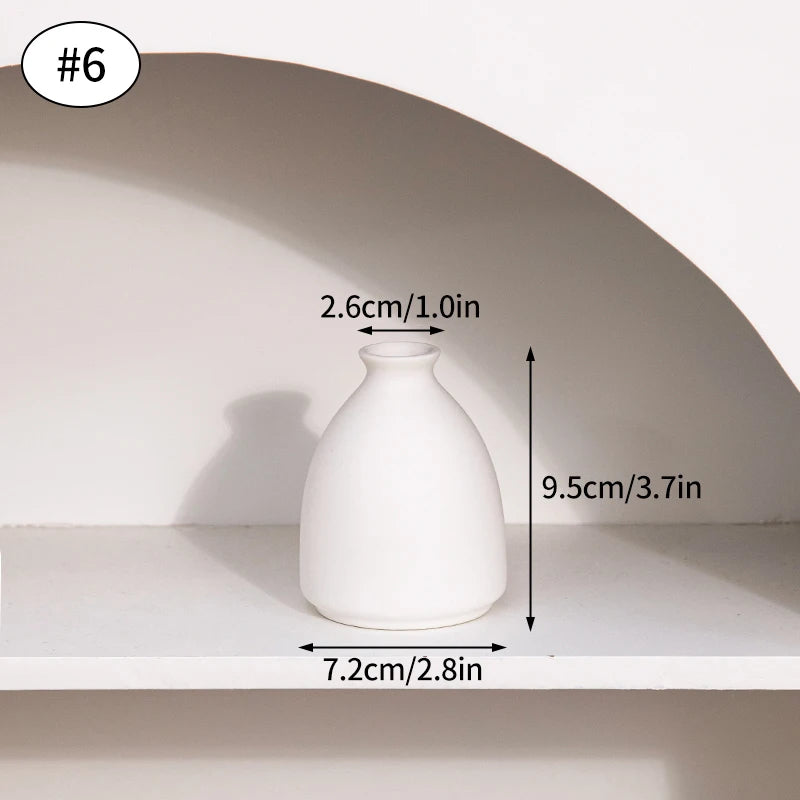 Elegant White Ceramic Decorative Vase