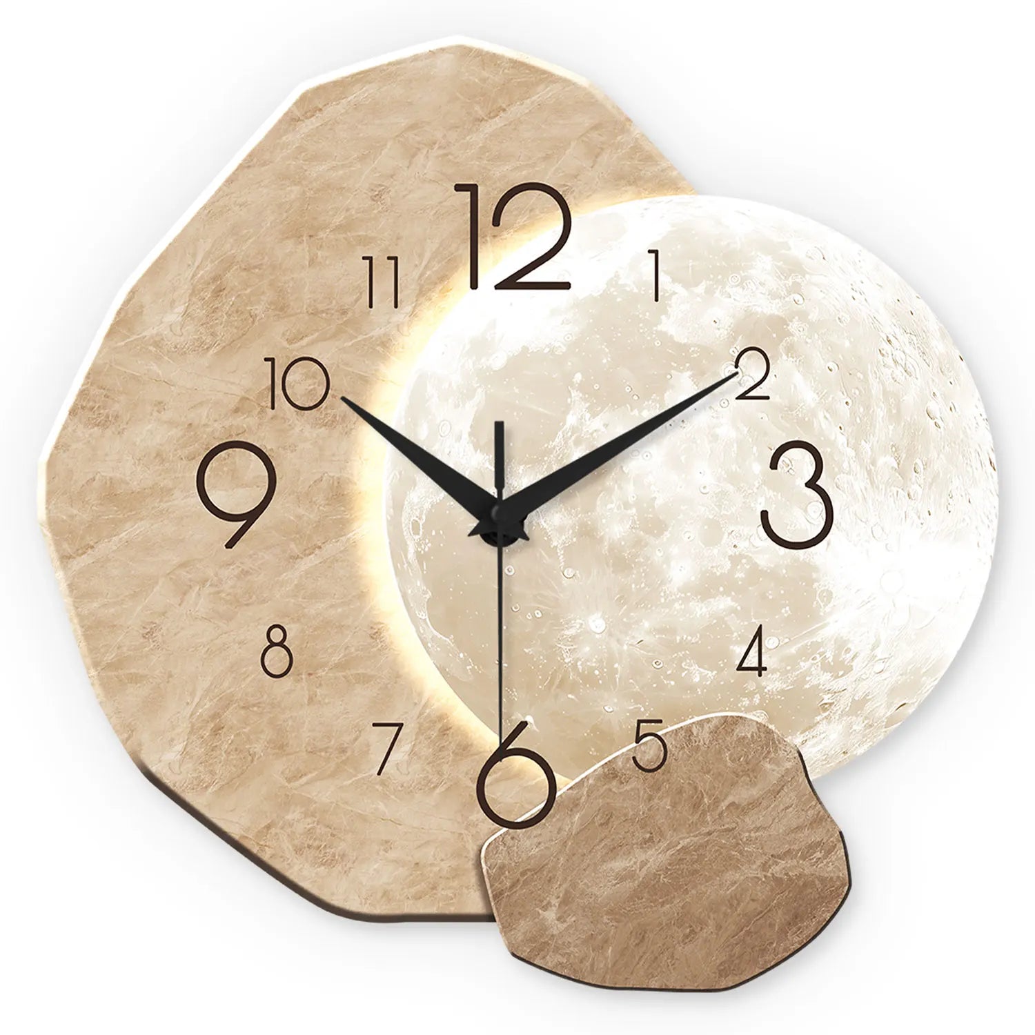 Japanese-Style Bamboo & Wood Quartz Wall Clock