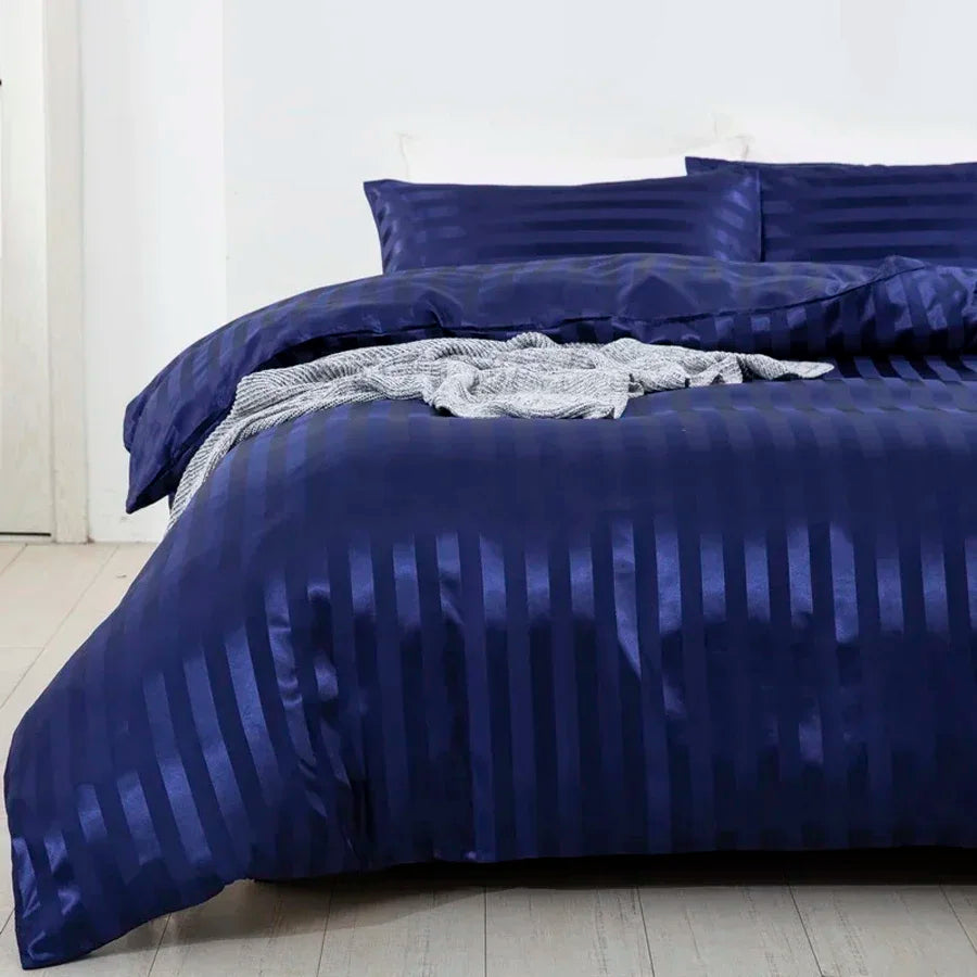 Satin Stripe Duvet Cover