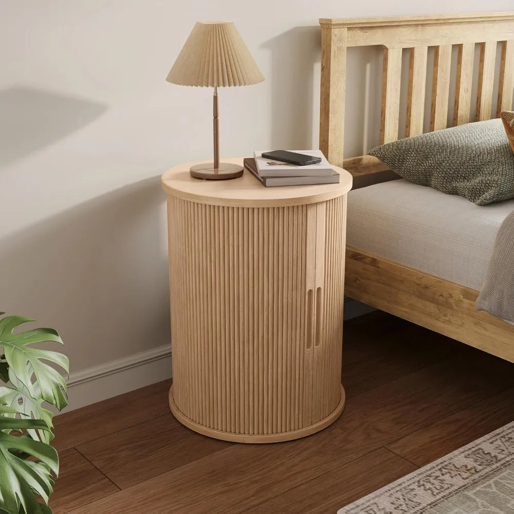 Modern Fluted Side Table