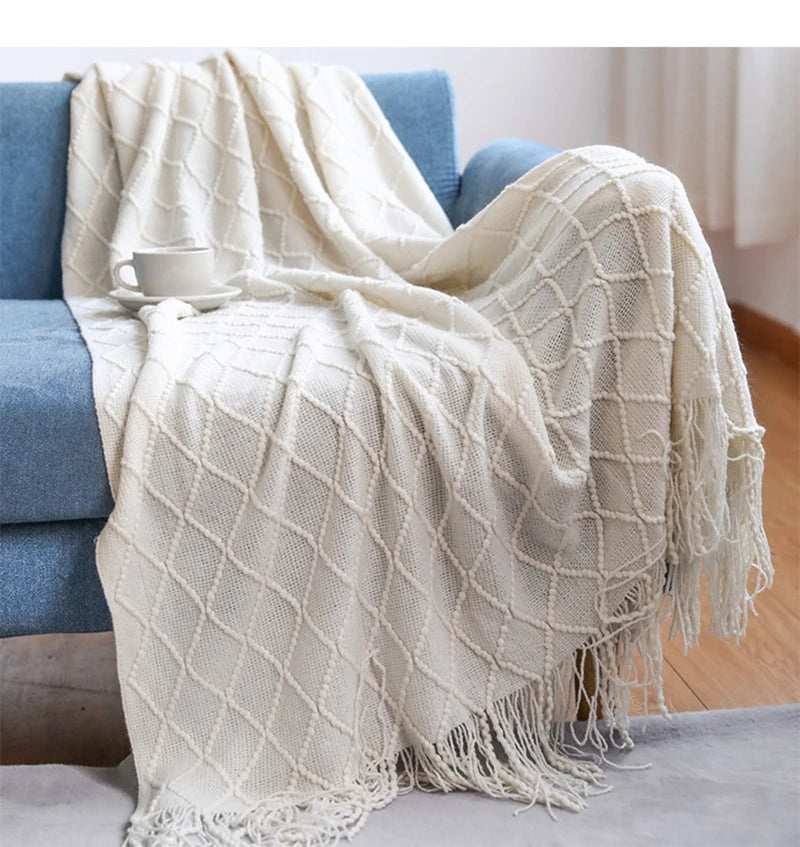 Acrylic Knit Throw Blanket