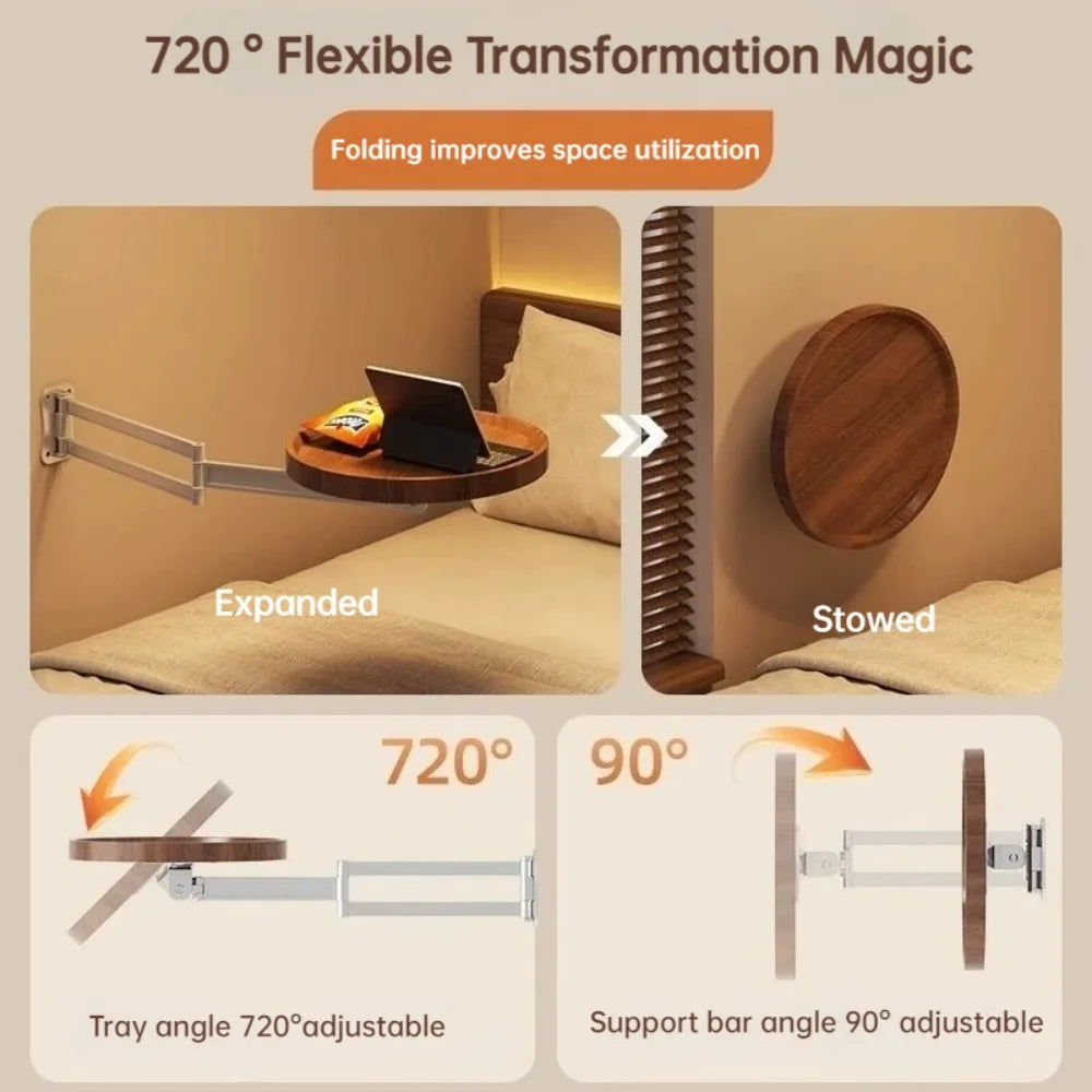 Foldable Wall-Mounted Round Table