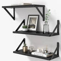 Set of 3 Rustic Floating Wall Shelves