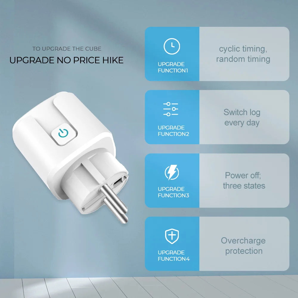 Wi-Fi Smart Plug with Energy Monitoring (EU Plug)