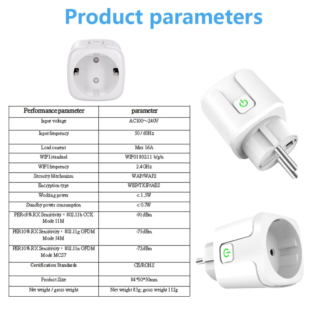 Wi-Fi Smart Power Plug with Energy Monitoring and Voice Control