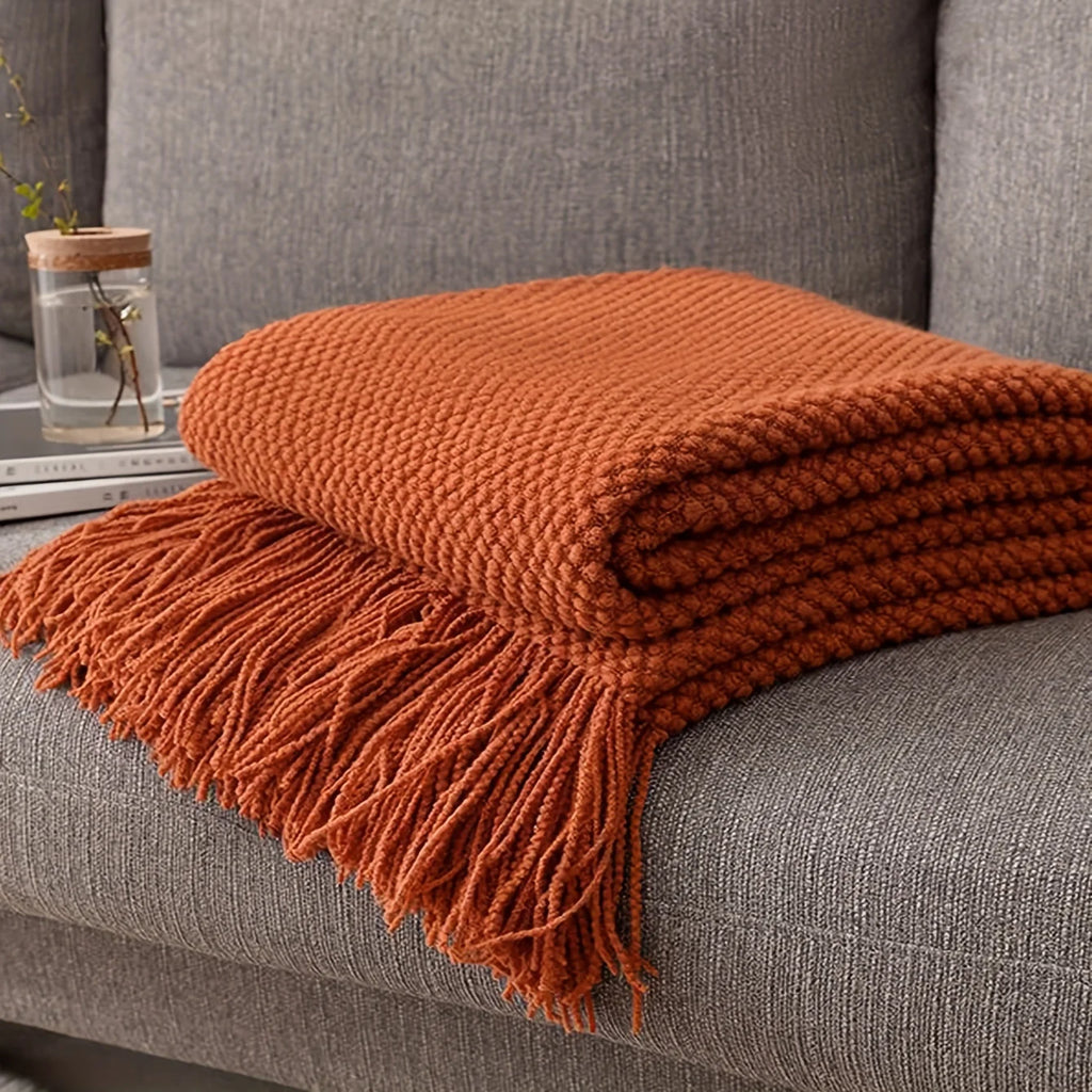 Tassel Acrylic Blanket