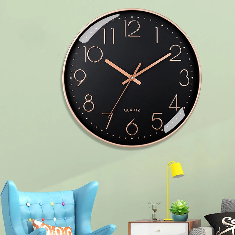 8-Inch Silent Plastic & Glass Wall Clock