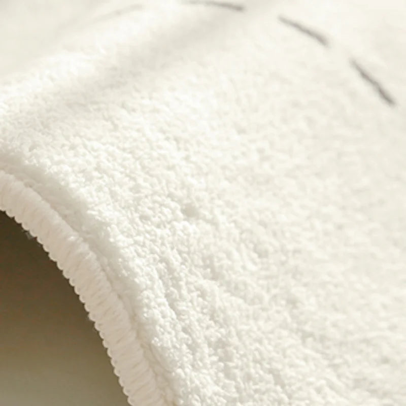 Round Striped Polyester Rug