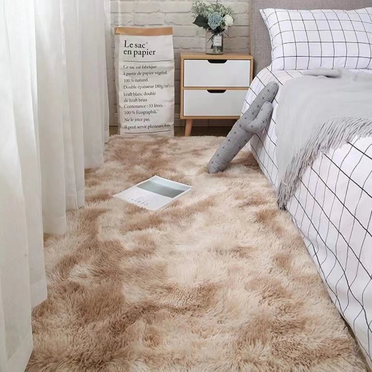 Solid Color Polyester Rug