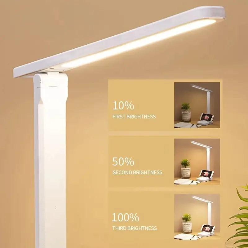 Portable LED Desk Lamp with Adjustable Lighting Angle