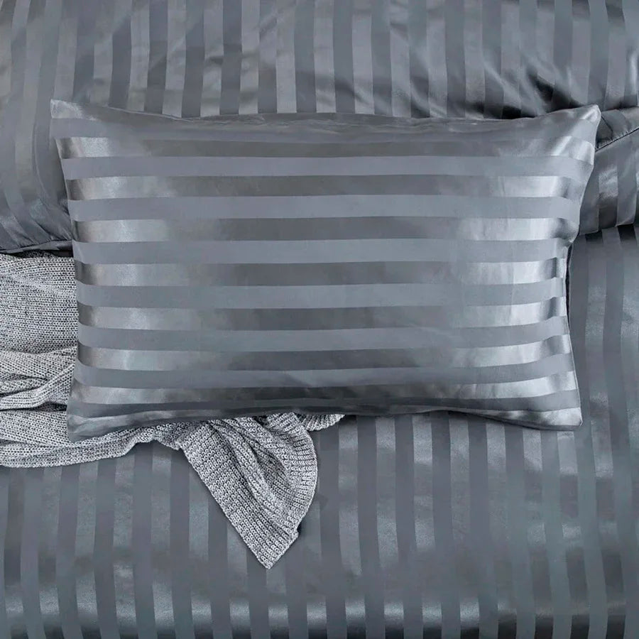 Satin Stripe Duvet Cover