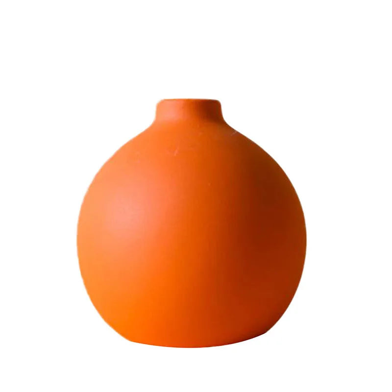 Nordic Ceramic Vase with Narrow Neck