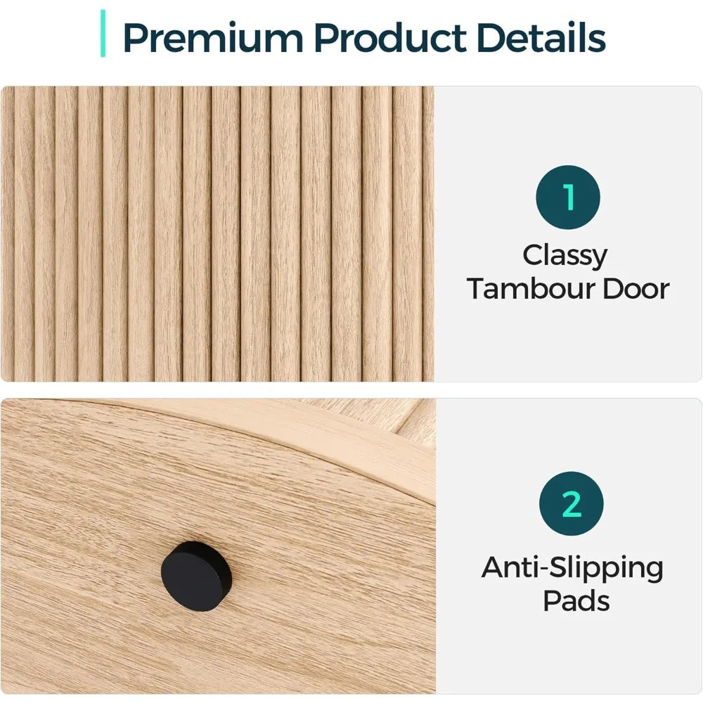 Modern Fluted Side Table