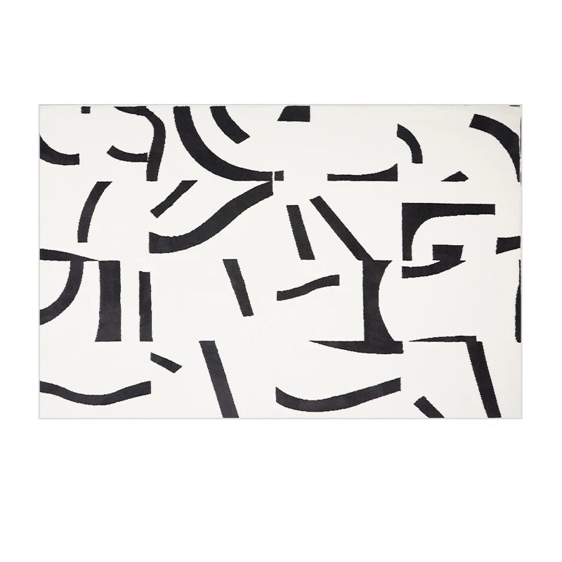 Modern Striped Polyester Area Rug