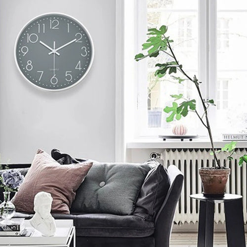 8-Inch Silent Plastic & Glass Wall Clock