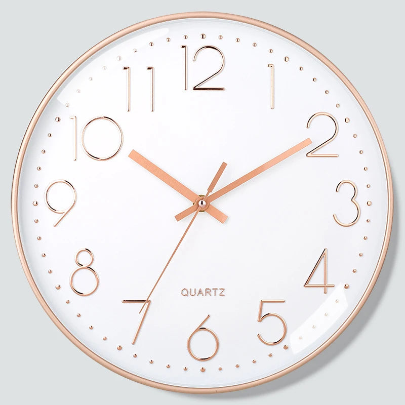 8-Inch Silent Plastic & Glass Wall Clock