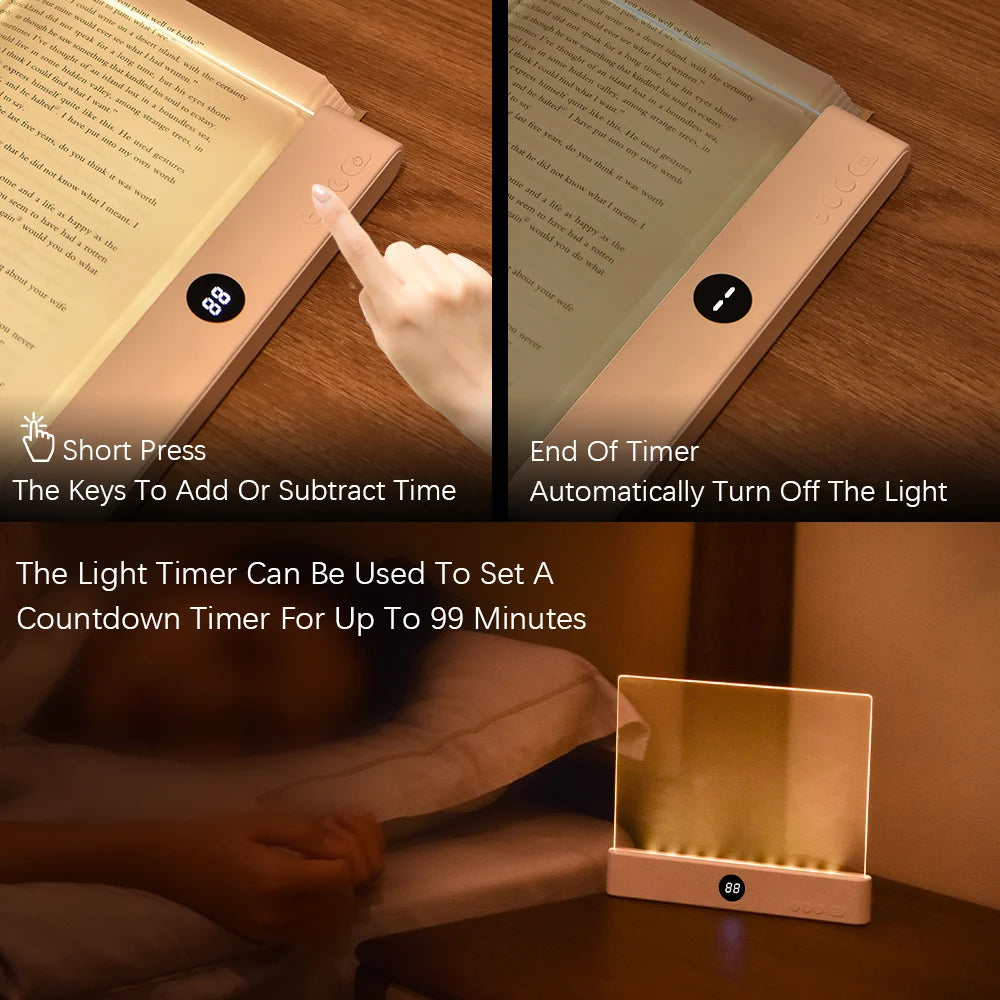 Rechargeable LED Desk Lamp – 3 Color Temperatures, Stepless Dimming &amp; Timer Function