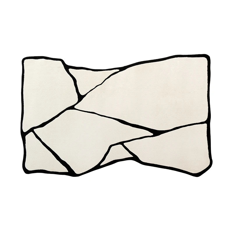 Modern Striped Polyester Area Rug