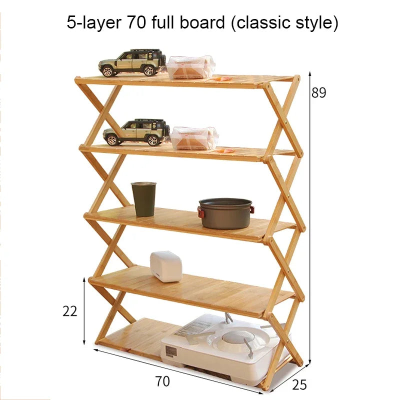 Camping & Outdoor Foldable Bamboo Rack