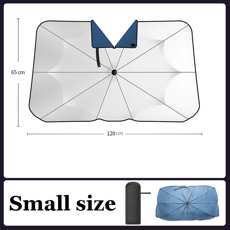 Car Sunshade Umbrella with 360° Rotating Handle