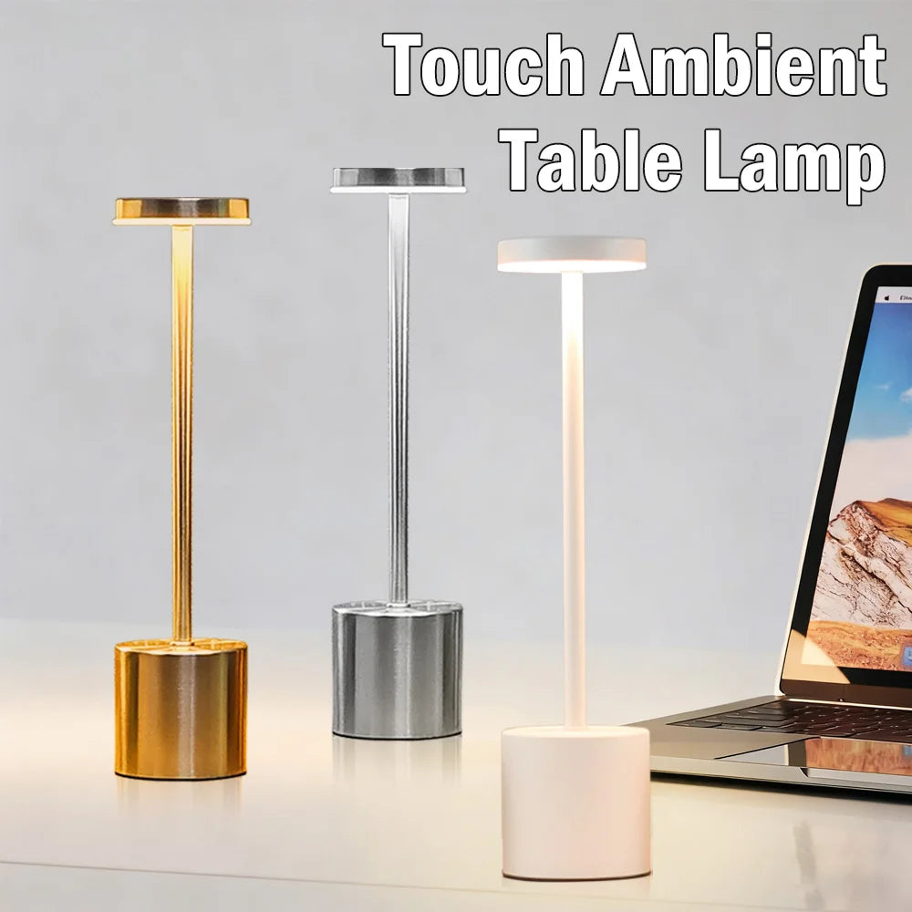 Classic Rechargeable Touch LED Desk Lamp – Stepless Dimming &amp; 3 Color Temperatures