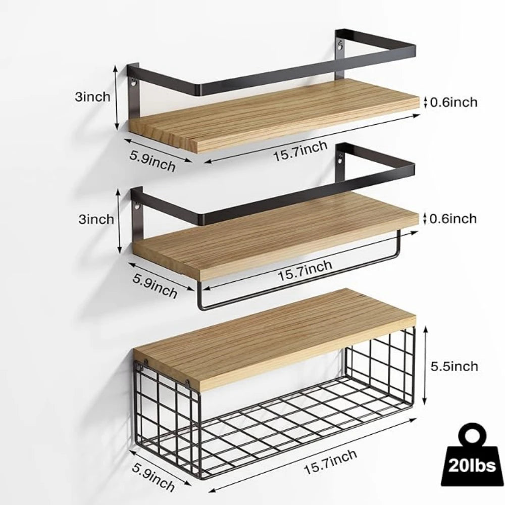 Wood Hanging Shelf