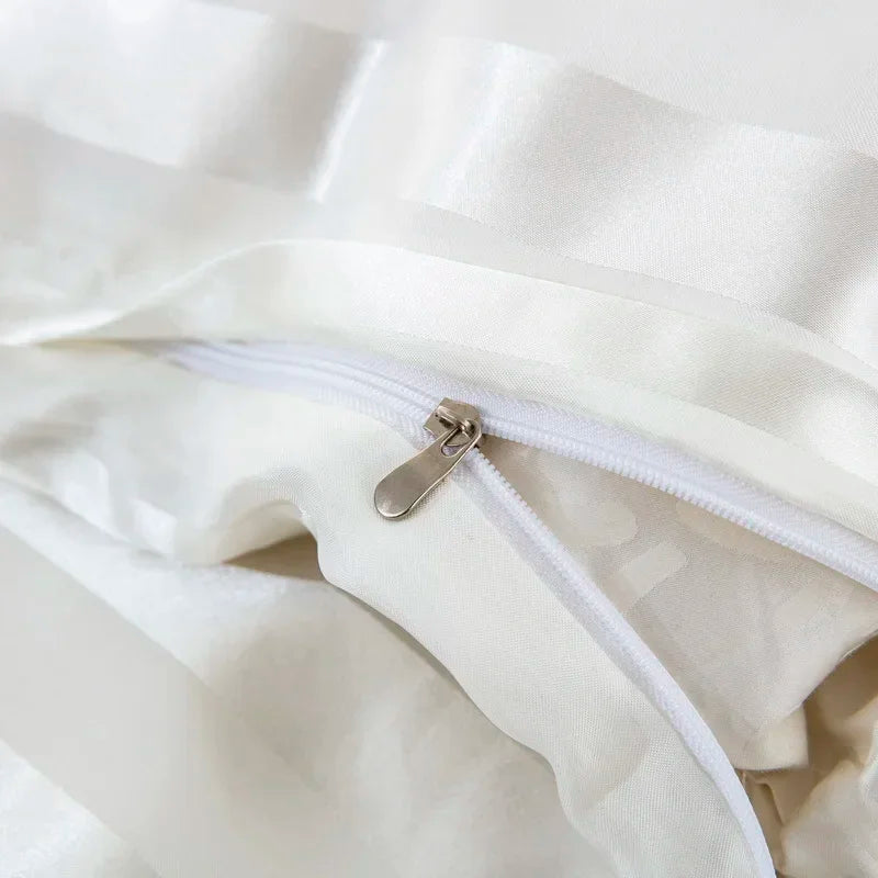 Satin Stripe Duvet Cover