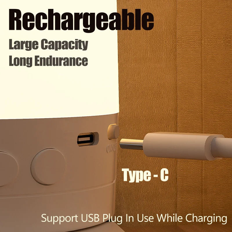 Touch LED Night Light - Rechargeable &amp; 3 Color Modes for Kids &amp; Baby’s Room