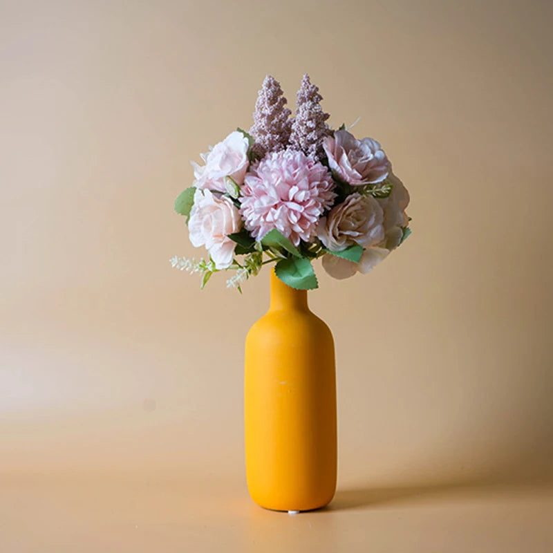 Nordic Ceramic Vase with Narrow Neck