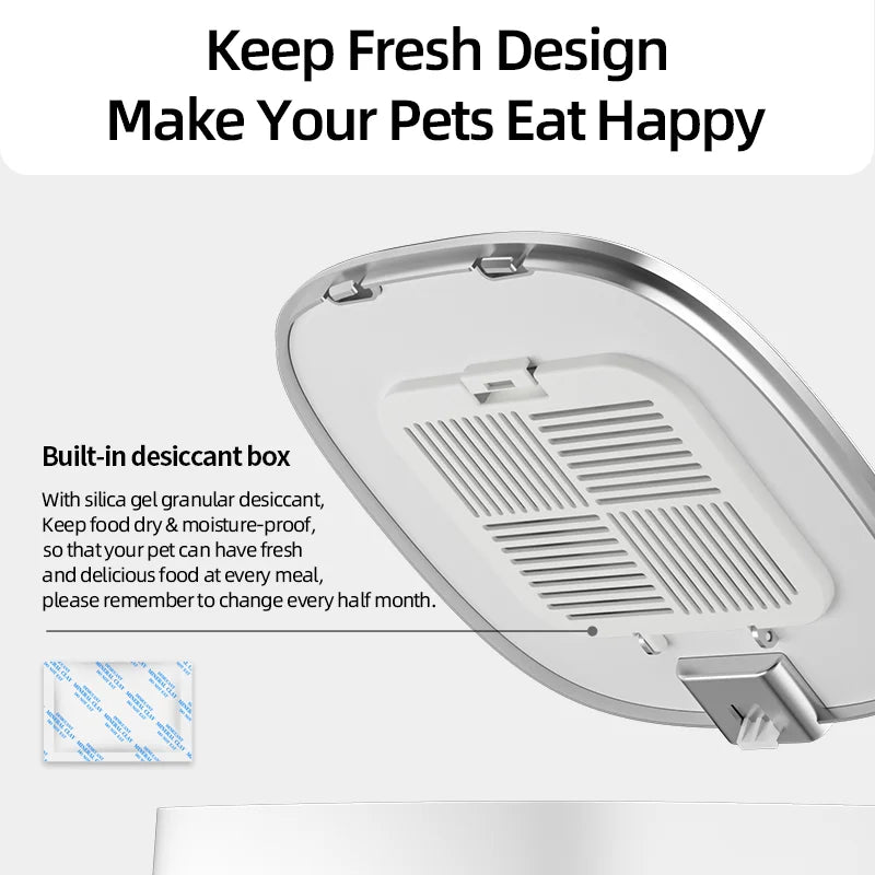 Smart Dog Feeder – 4L Capacity, WiFi &amp; Button Versions