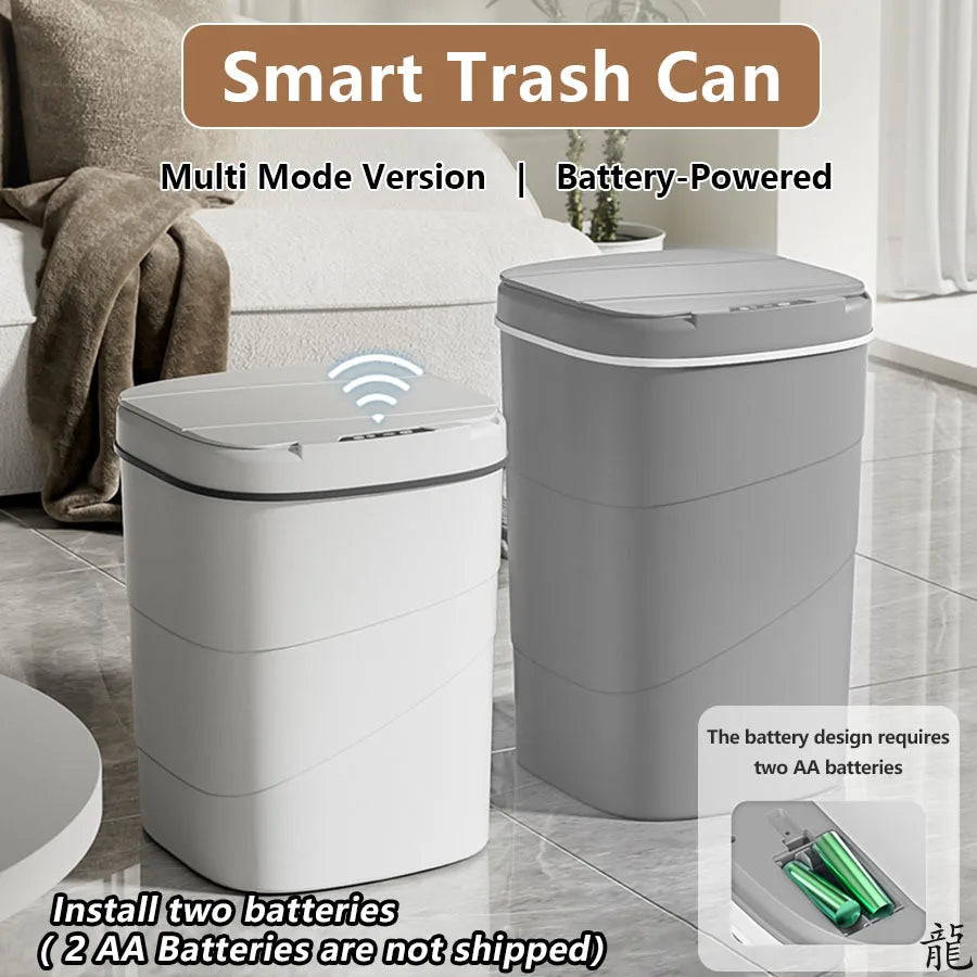 Wave-Sensing Touch Trash Can