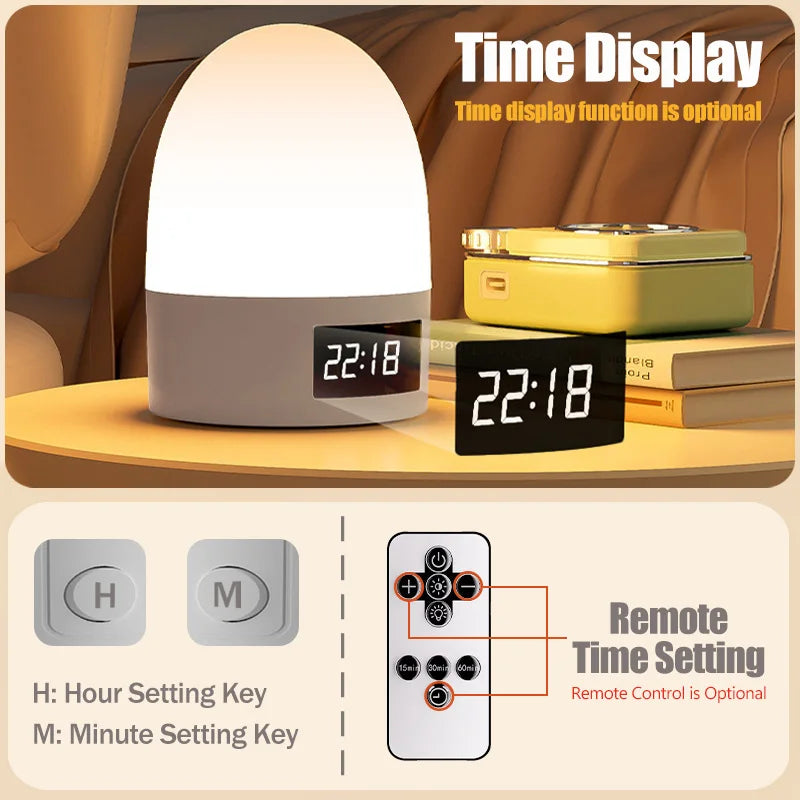 Touch LED Night Light - Rechargeable &amp; 3 Color Modes for Kids &amp; Baby’s Room