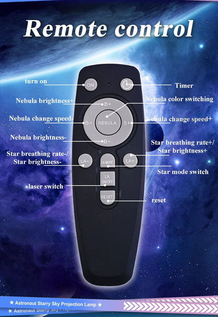 Astronaut Galaxy Starry Night Light Projector