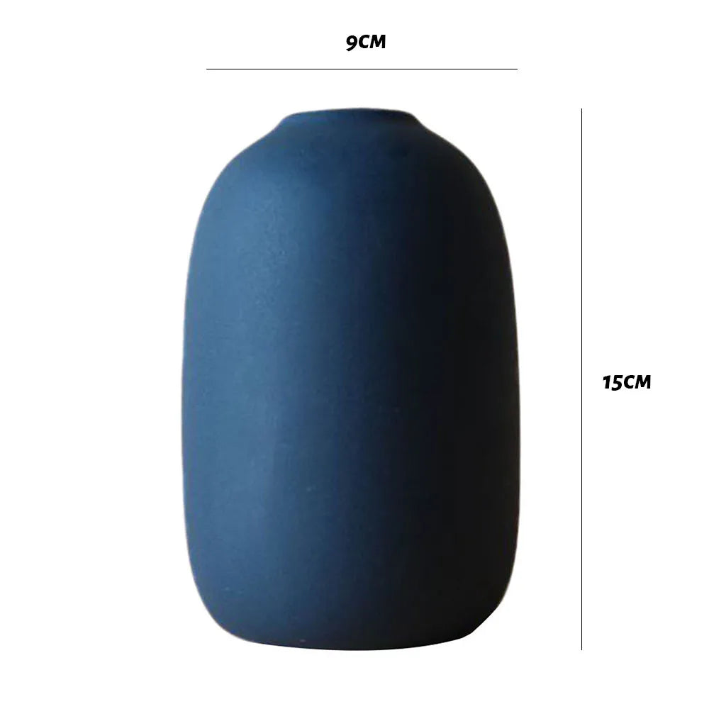 Nordic Ceramic Vase with Narrow Neck