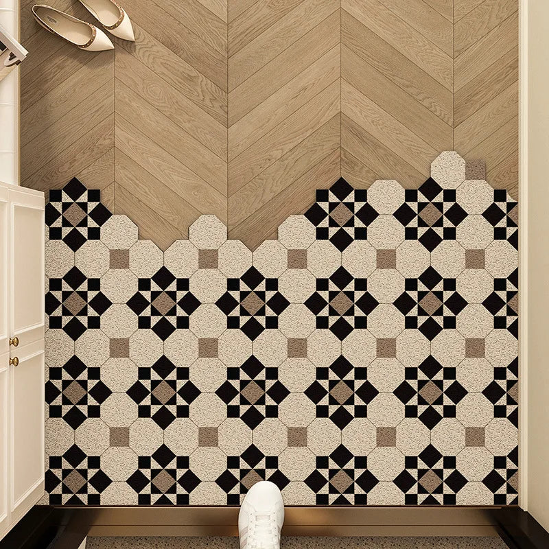 Modern Geometric PVC Floor Mat