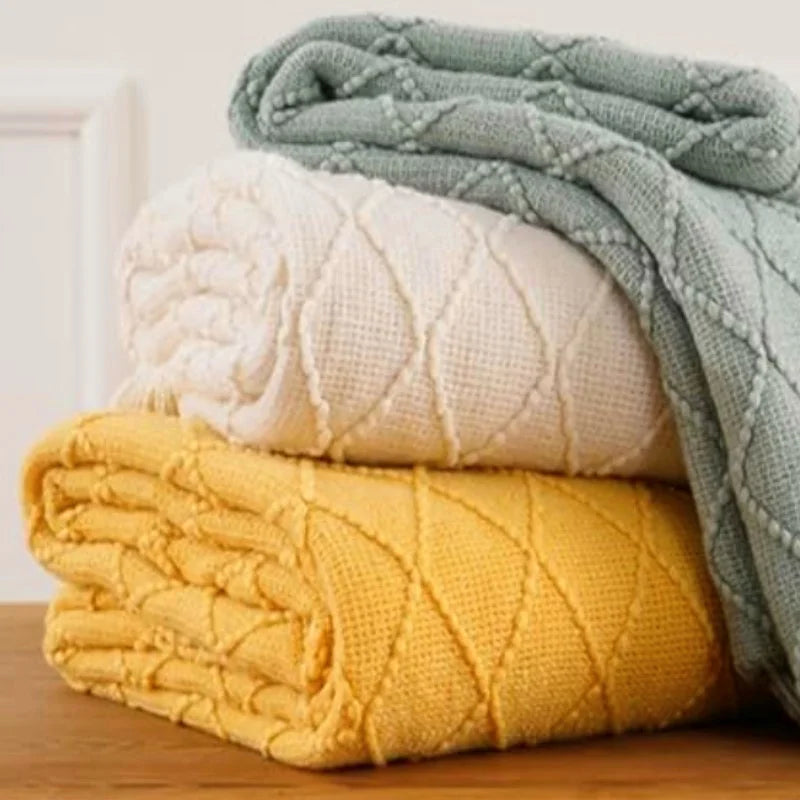 Acrylic Knit Throw Blanket