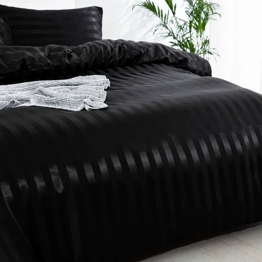 Satin Stripe Duvet Cover