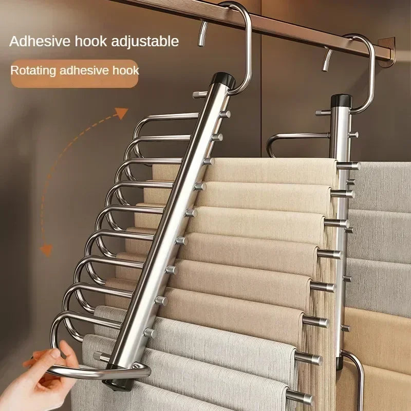 Stainless Steel Telescopic Folding Pants Rack