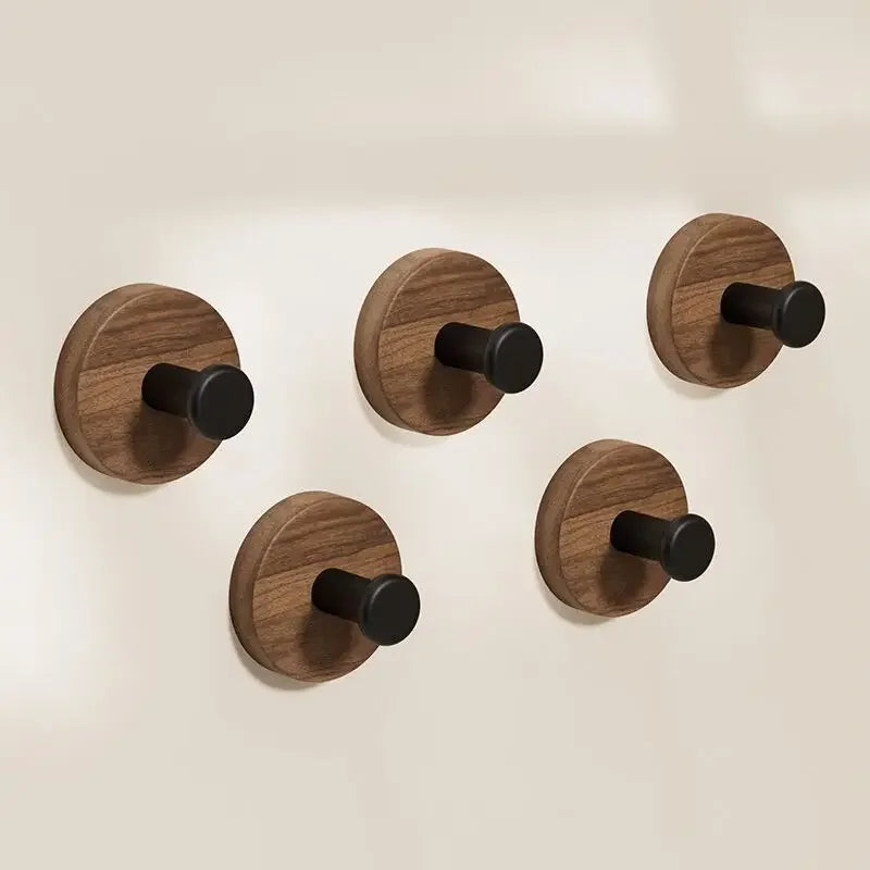 Self-Adhesive Wooden Wall Hook