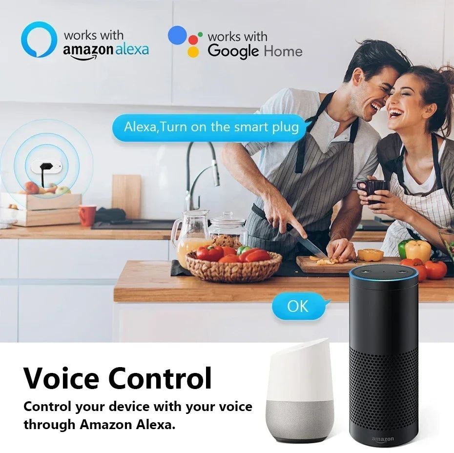 WiFi Smart Plug – 16A / 220V with App &amp; Voice Control