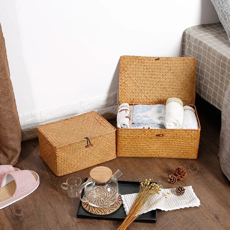 Hand-Woven Seaweed Storage Box