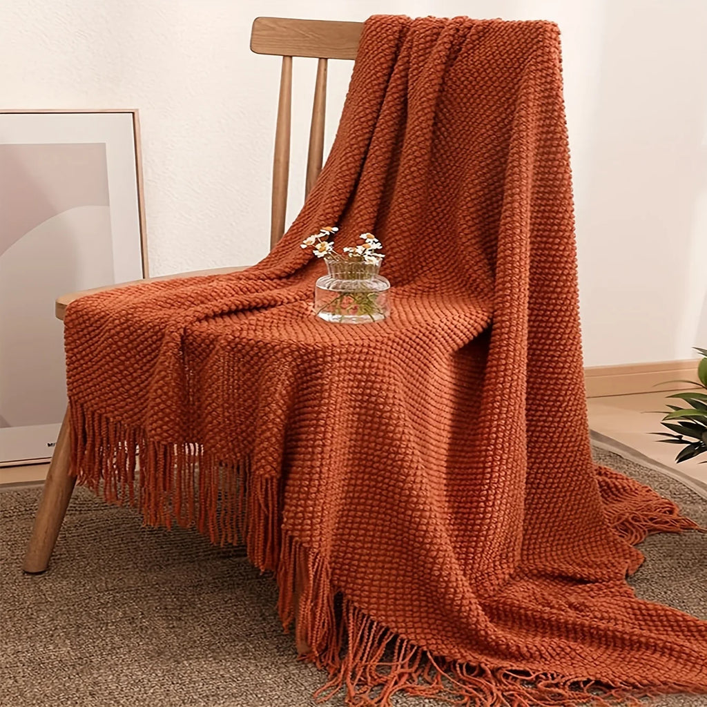 Tassel Acrylic Blanket