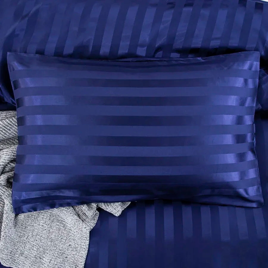 Satin Stripe Duvet Cover