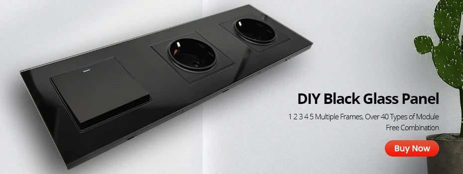 Wood Texture Aluminum Panel Wall Light Switch - DIY Free Combination