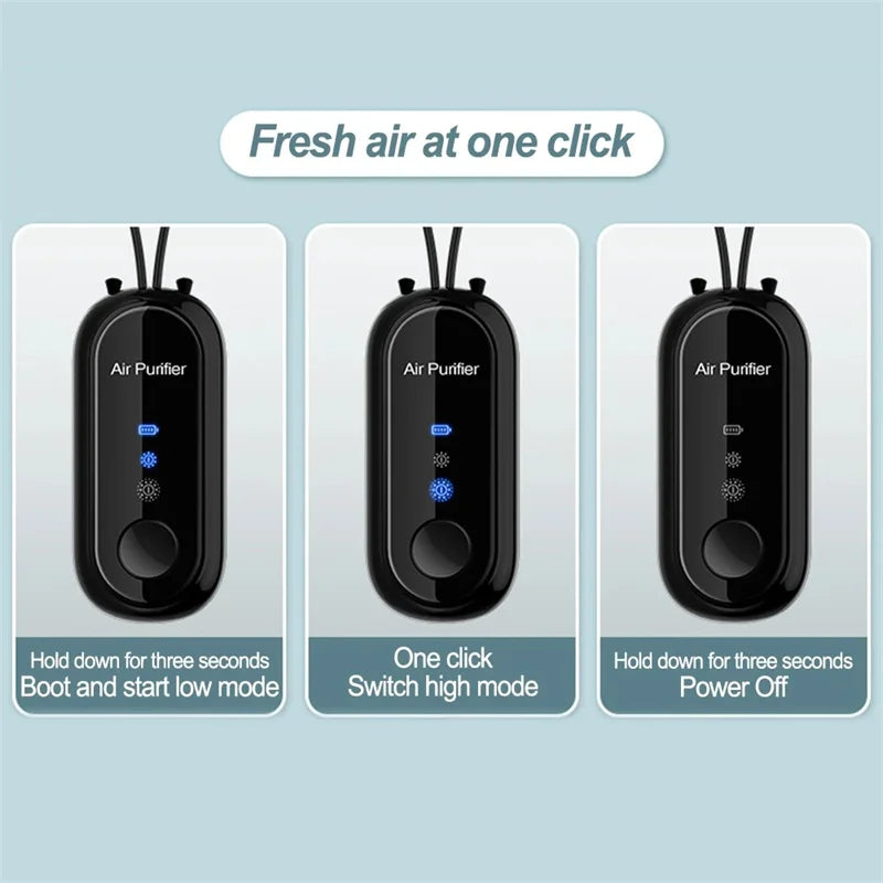 Hanging-Neck Negative Ion Air Purifier
