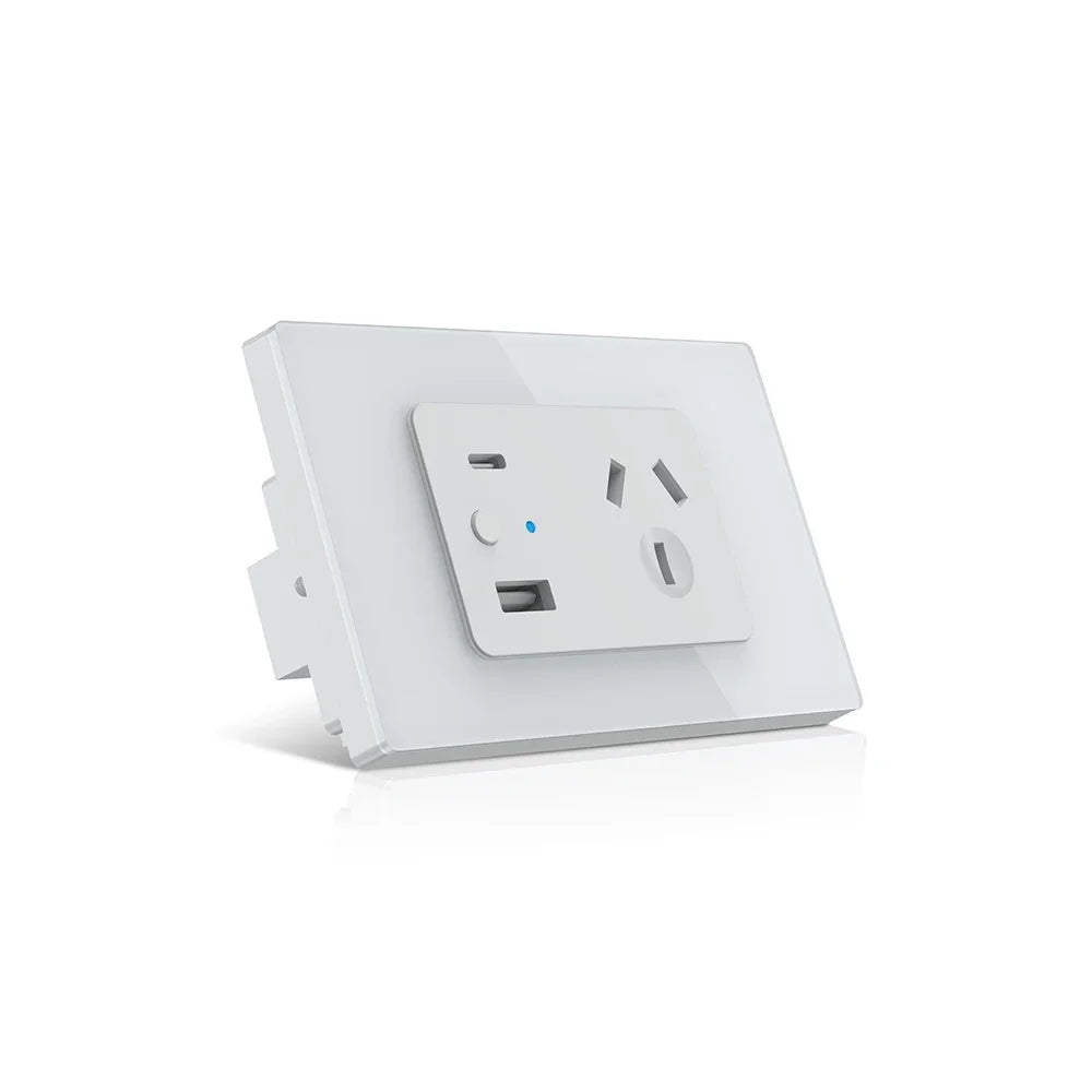 Tuya Wi-Fi Smart Touch Wall Socket with USB &amp; Type-C Charger
