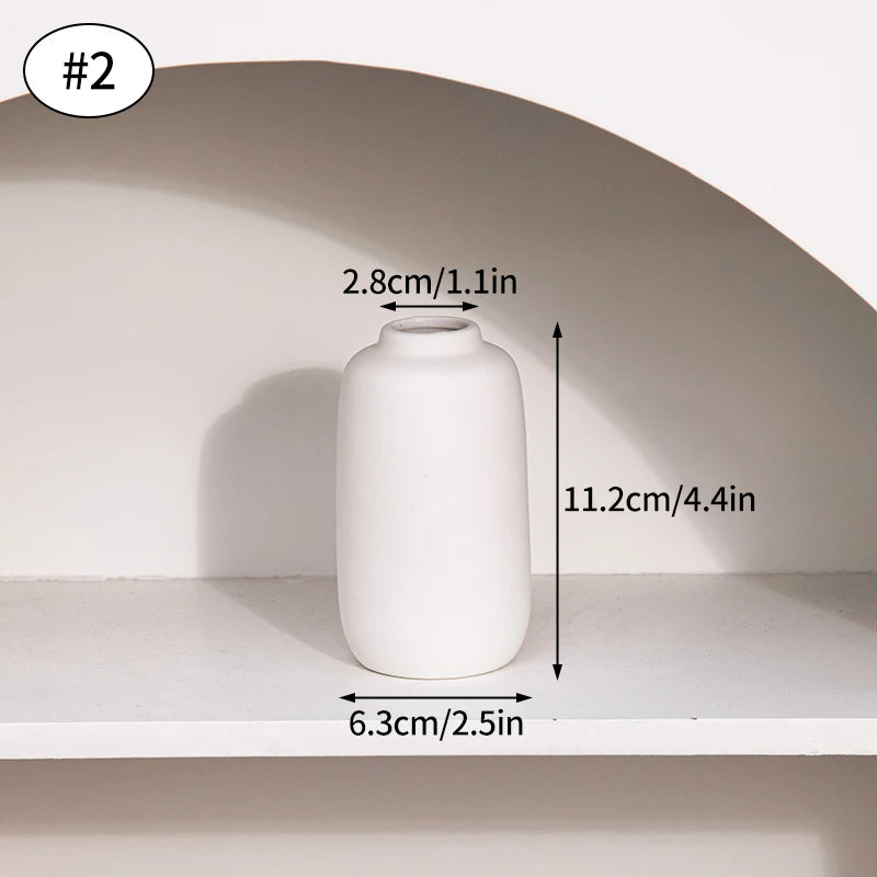 Elegant White Ceramic Decorative Vase