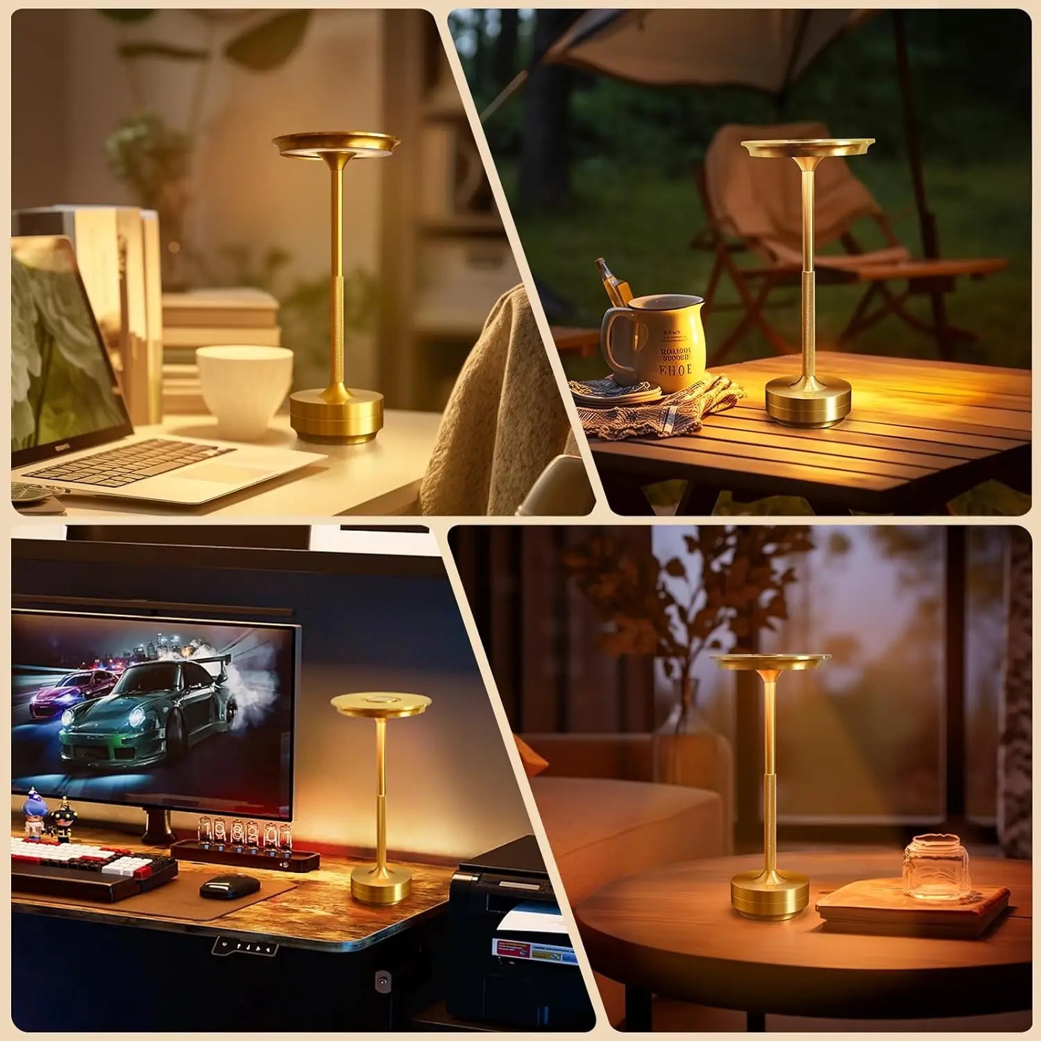 Wireless Aluminum Touch Table Lamp